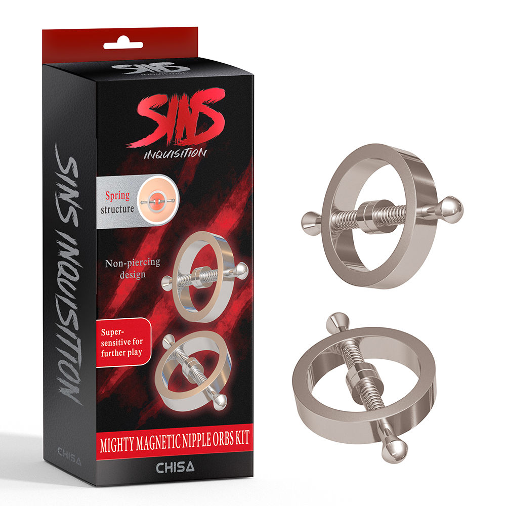 Затискачі для сосків пружинні Chisa Sins Metal, сріблясті