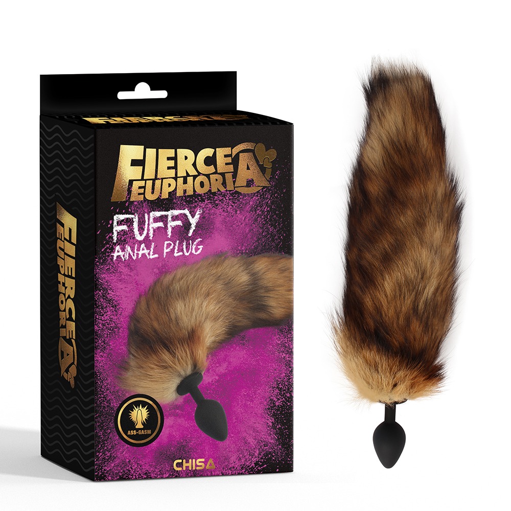 Анальна пробка Chisa Fierce Euphoria Fuffy anal plug з хвостом