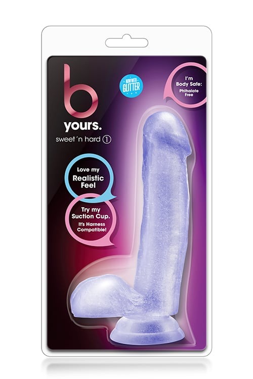 Фалоімітатор із мошонкою Blush B Yours на присосці, прозорий