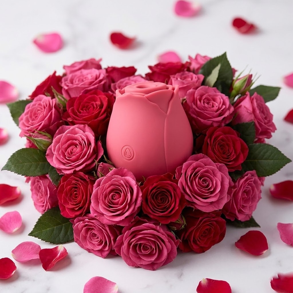 Вакуумный клиторальный стимулятор Chisa Rose Petal (Rose Red)
