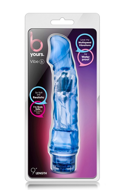 Реалистичный вибратор Blush B YOURS на батарейках, синий