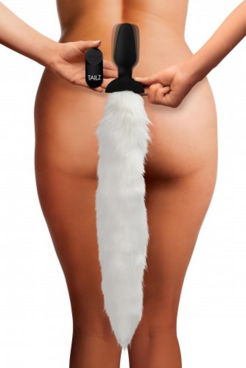 Анальна пробка Vibrating Anal Plug With Fox Tail з хвостом, М