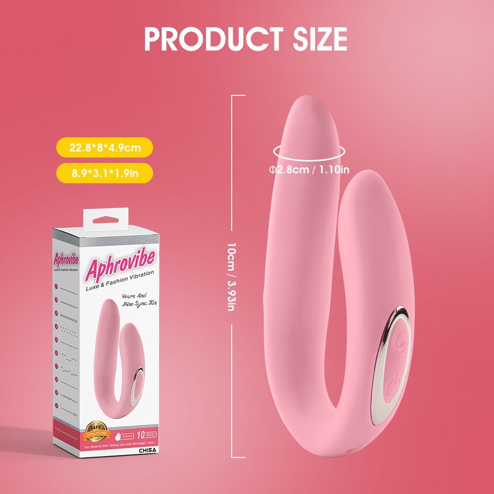 Вибратор для пар Chisa Aphrovibe Yours And Mine, розовый