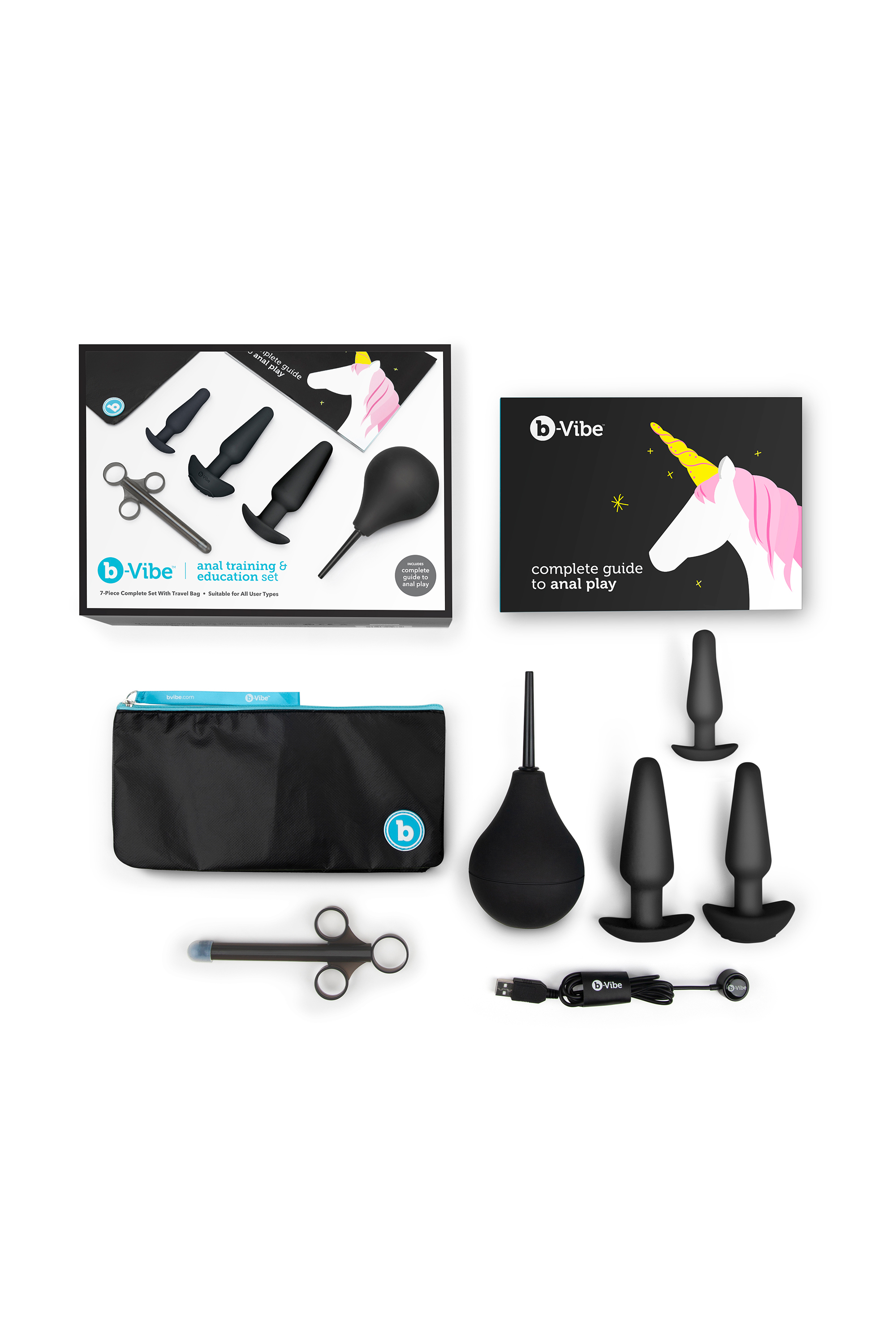 Набір анальних іграшок anal training kit & education B-Vibe, 7 предметів