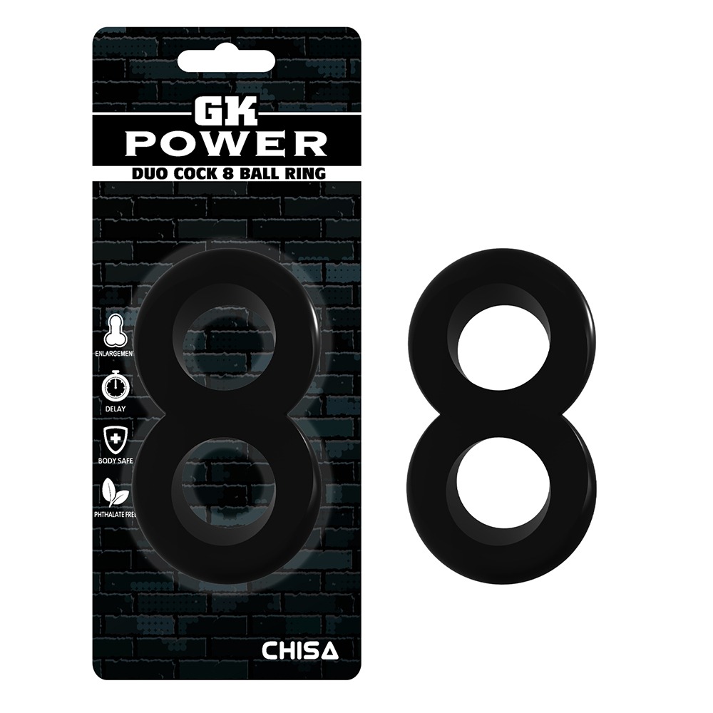 Ерекційне кільце подвійне Chisa GK Power, чорний