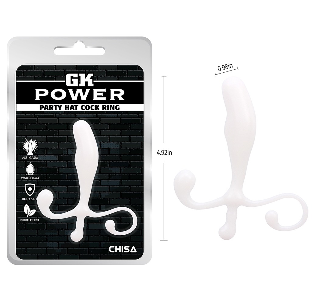 Стимулятор простати Chisa GK Power Party з анатомічним рельєфом, білий