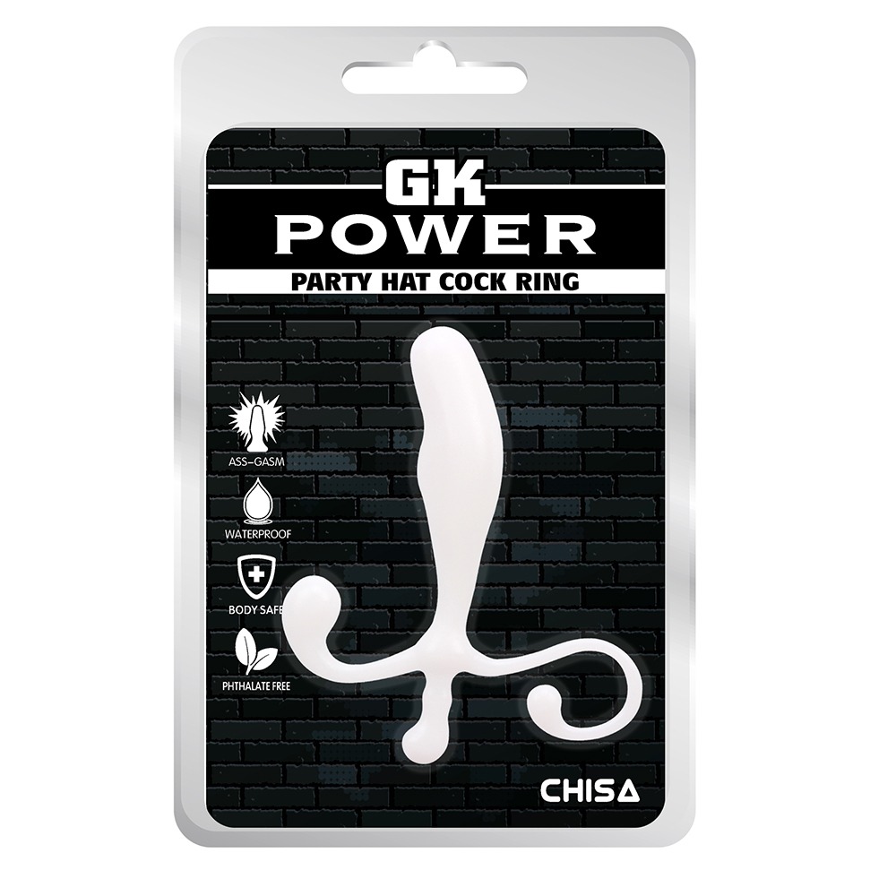 Стимулятор простати Chisa GK Power Party з анатомічним рельєфом, білий