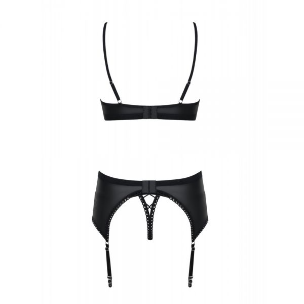 Комплект Obsessive Redella 3-pcs set black S/M