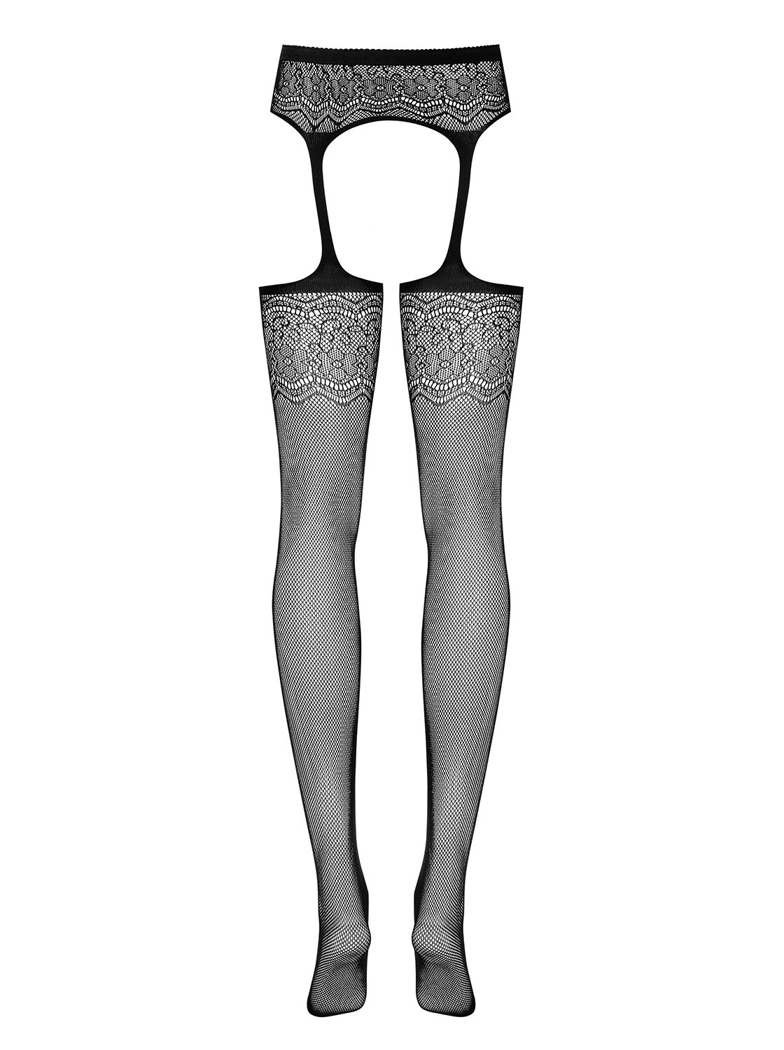 Панчохи з поясом Obsessive S207 S/M чорні