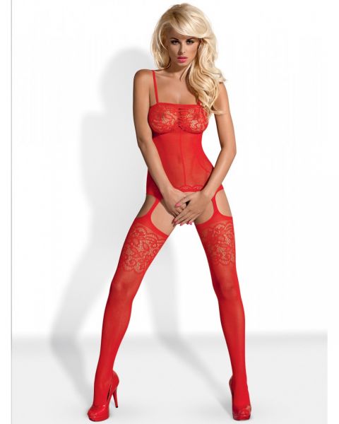 Комбінезон BODYSTOCKING F204 Obsessive Червоний S / M