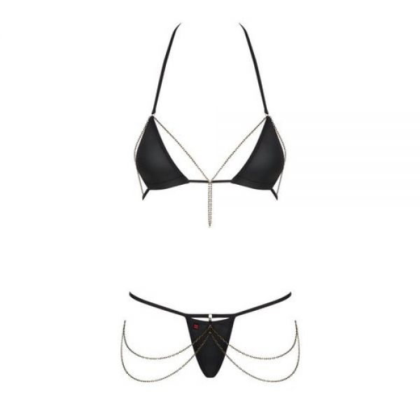 Комплект Obsessive Redella 2-pcs set black S/M
