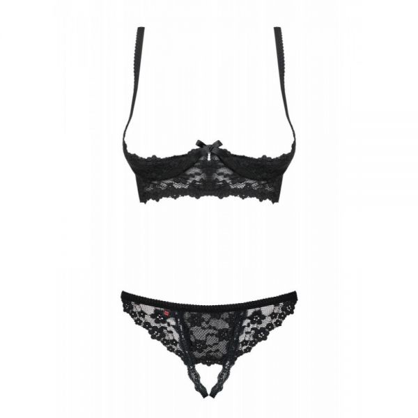Комплект Obsessive Letica 2 pcs cupless set black S / M