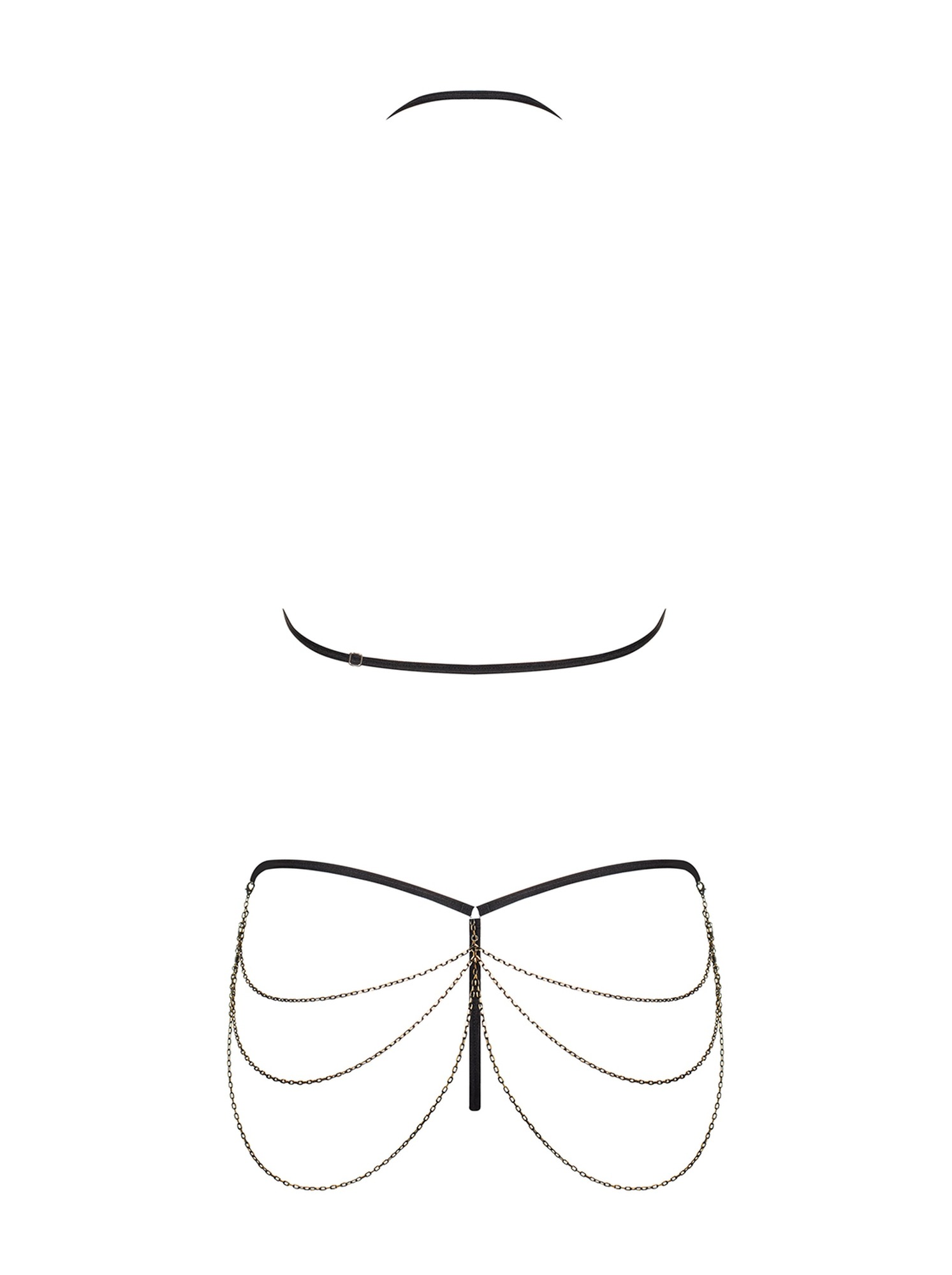 Комплект Obsessive Redella 2-pcs set black L/XL