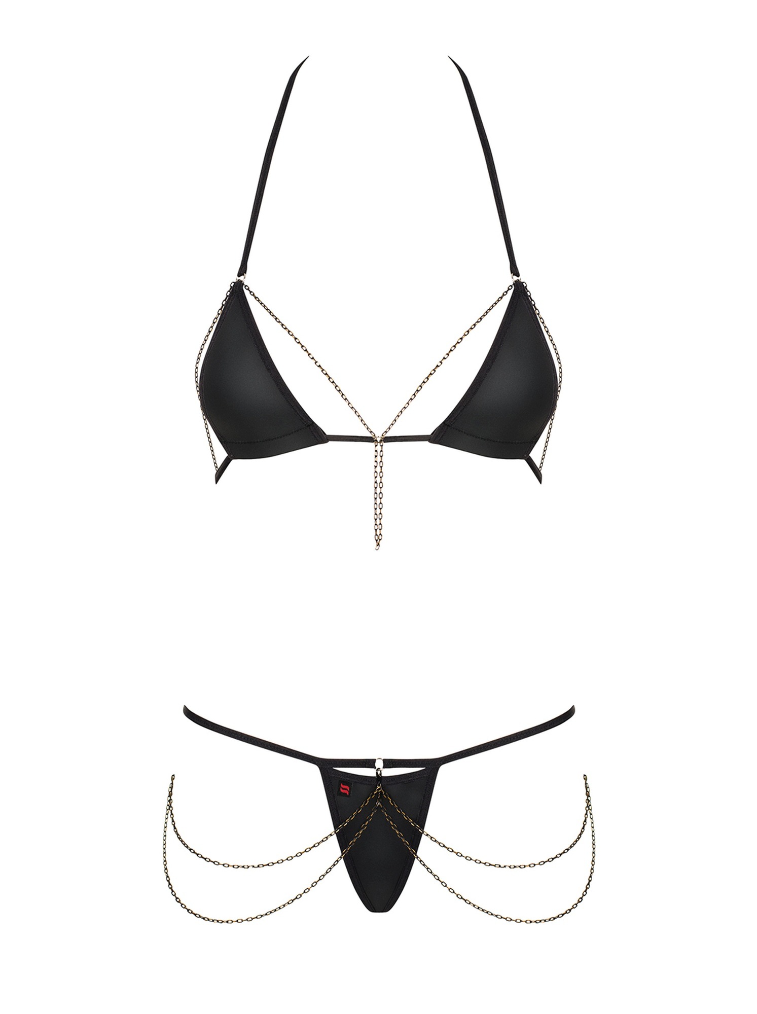 Комплект Obsessive Redella 2-pcs set black L/XL