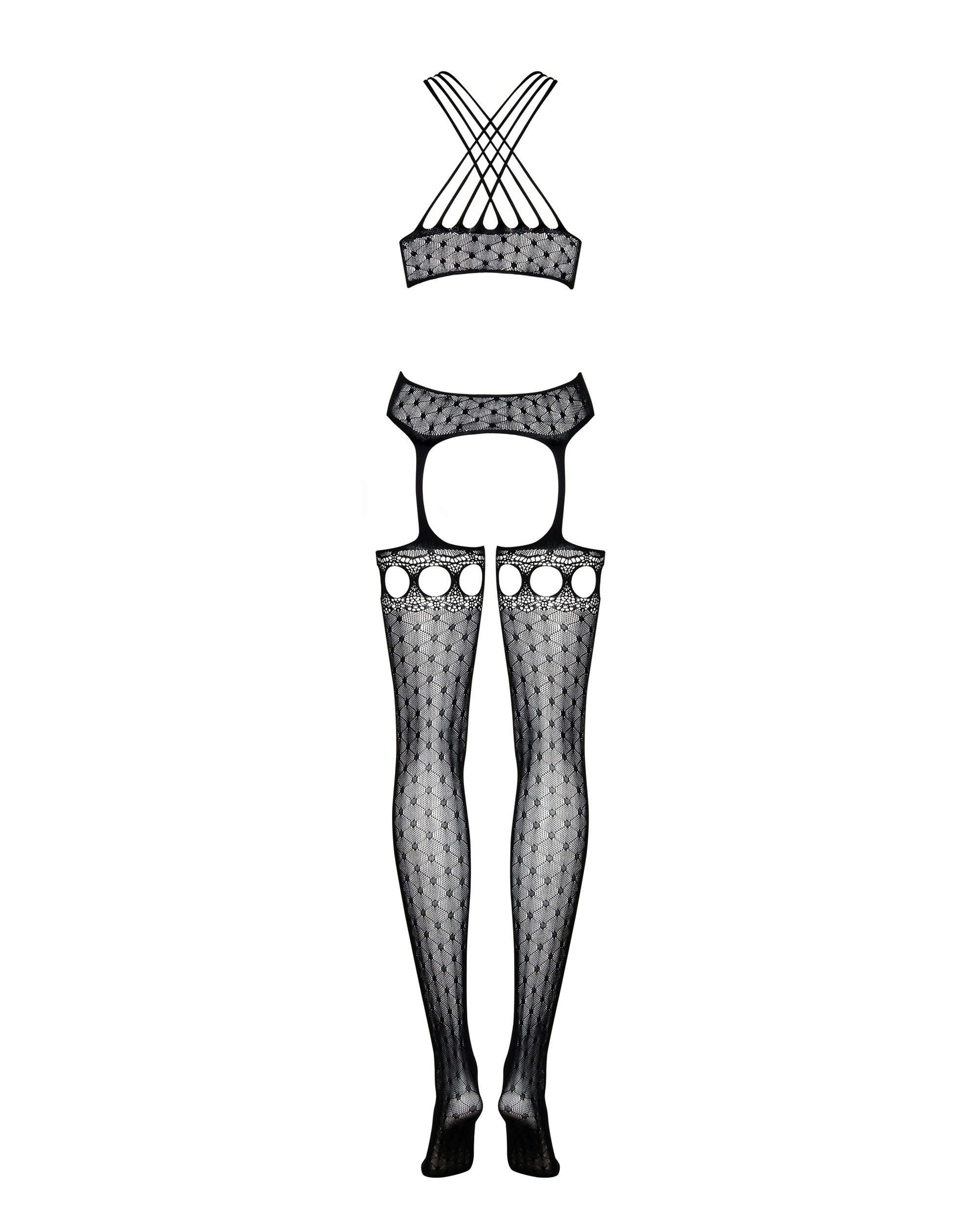 Комбинезон Obsessive BODYSTONKING G313 черный SML