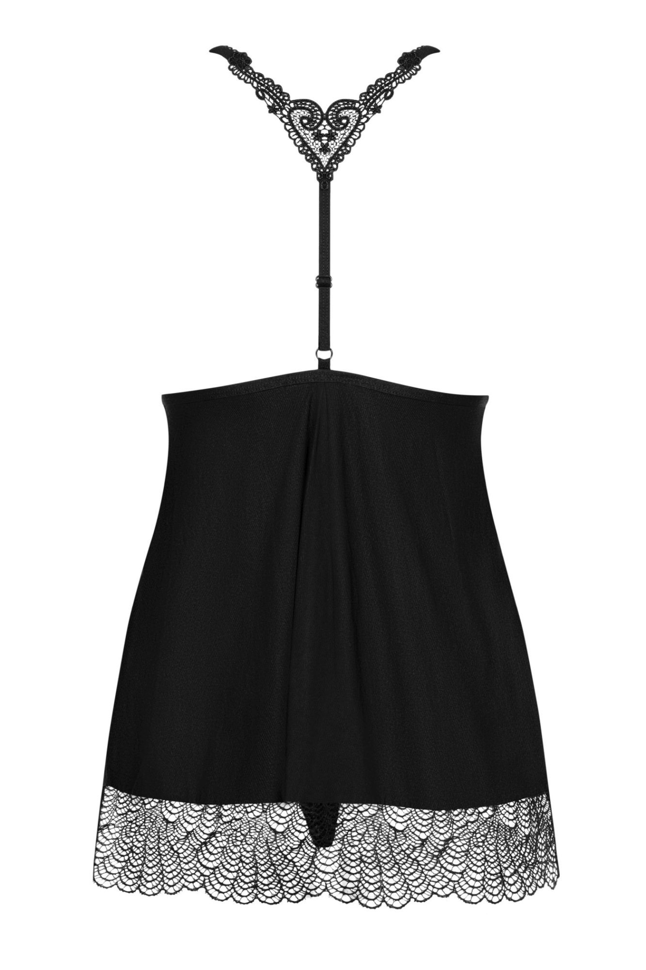 Бебідол Obsessive Chiccanta babydoll & thong black L/XL