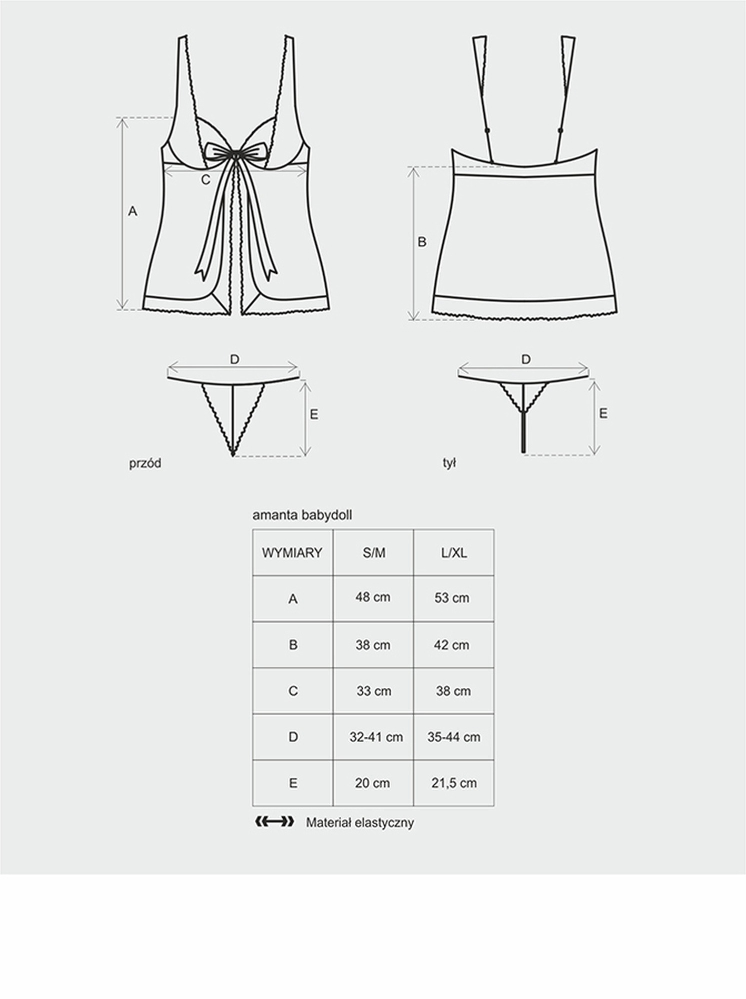 Бебідолл Amanta babydoll чорно-бірюзовий S/M