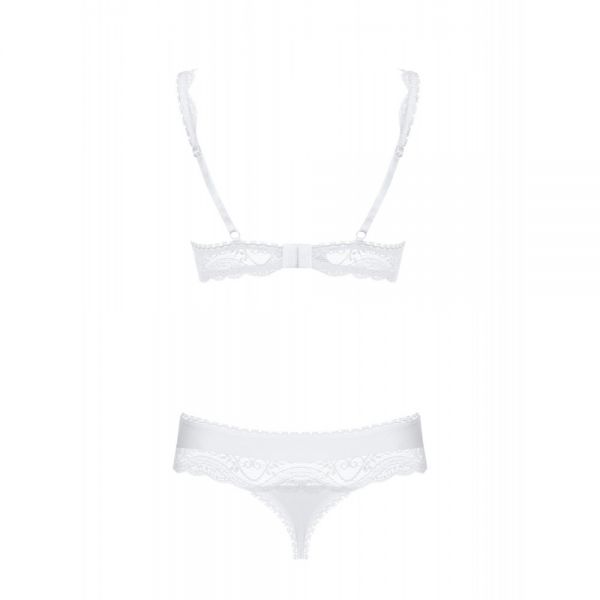 Комплект открытая грудь Obsessive Miamor 2 pcs set white S/M