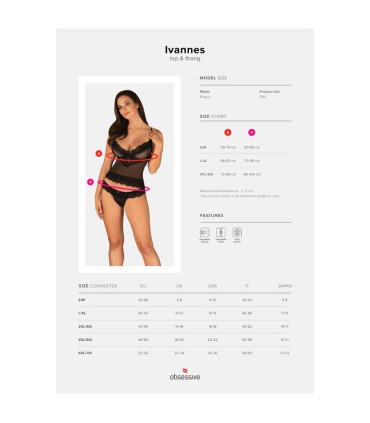 Комплект Obsessive IVANNES S/M