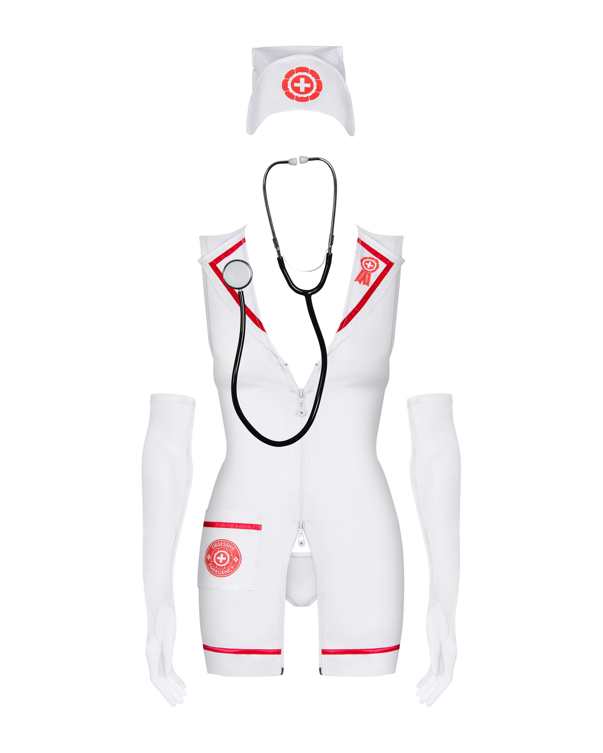 Медсестра сукня + рукавички emergency dress stetoskop obsessive SM