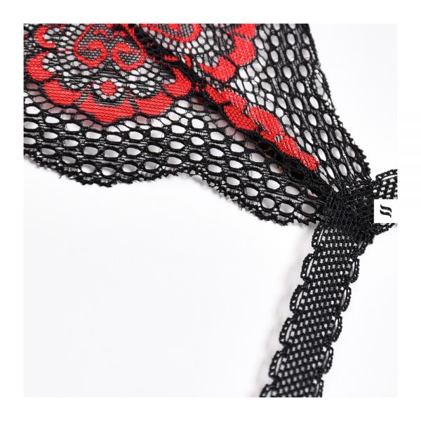 Боді Obsessive Megies teddy black S/M