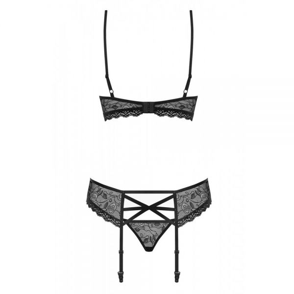 Комплект з поясом для панчіх Obsessive 818-SEG-1 S / M