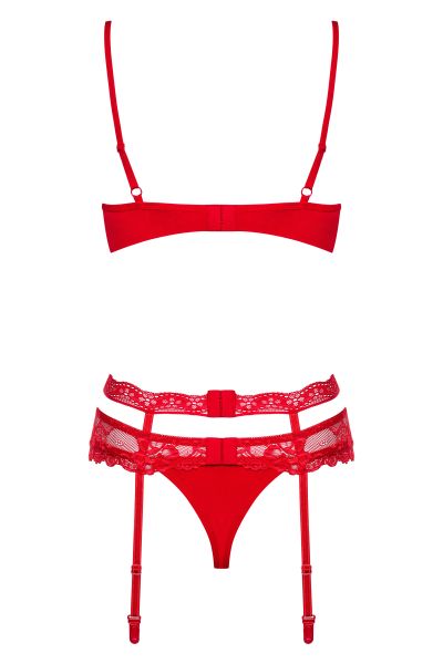 Комплект Obsessive Heartina 3 pcs set S / M S \ M червоний