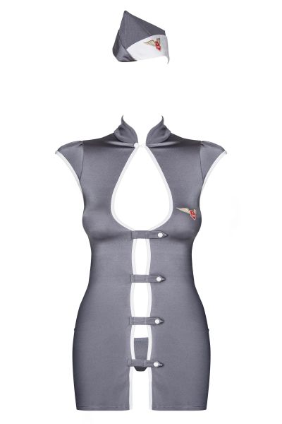 Костюм Стюардесса Stewardess Obsessive grey S/M