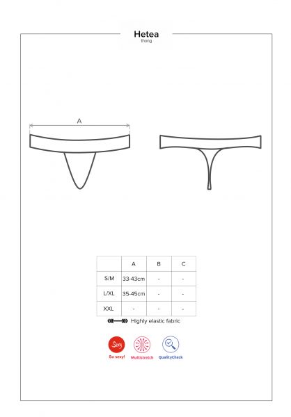 Стрінги Obsessive hetea thong red L / XL