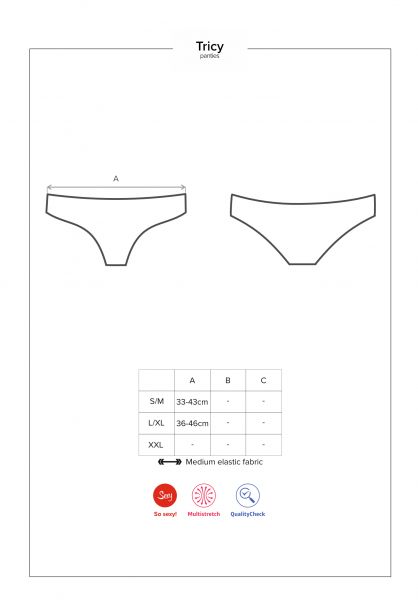 Трусики Obsessive Tricy panties black L/XL