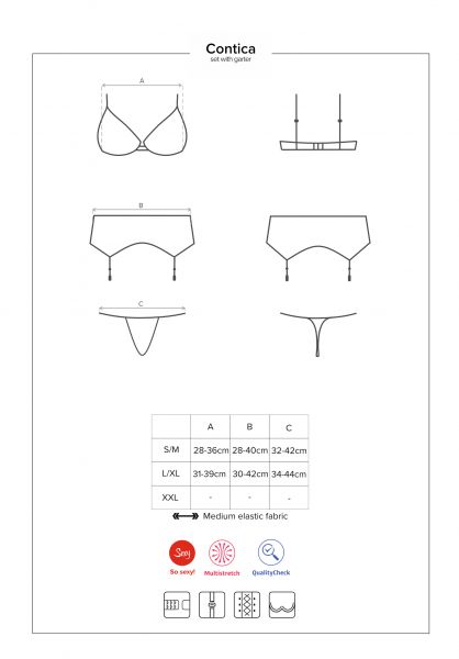 Комплект Obsessive Contica set S/M