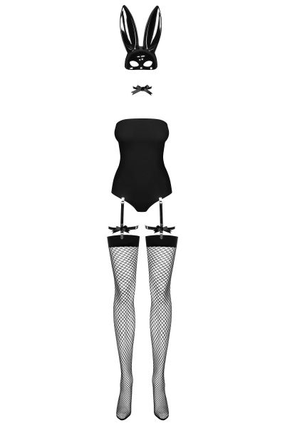 Костюм зайчика черный Obsessive Bunny costume S/M