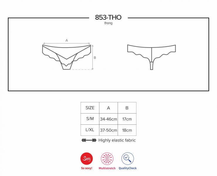 Трусики Obsessive 853-THO-2 thong white S/M