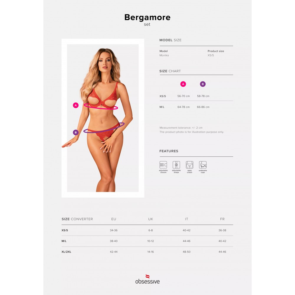 Комплект Obsessive Bergam M/L