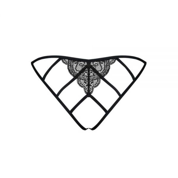 Трусики с интимным вырезом Obsessive MIAMOR S/M