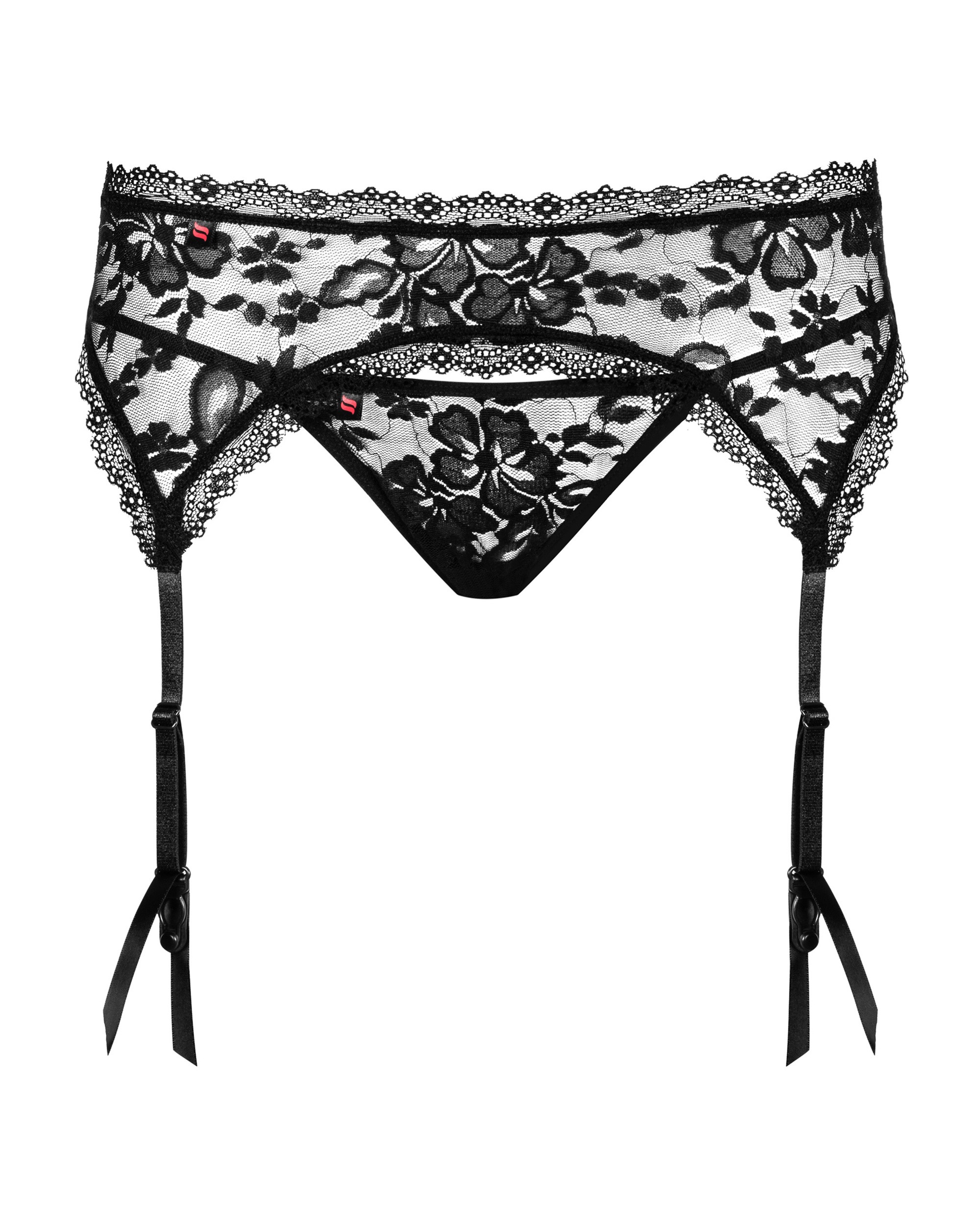Пояс зі стрінгами Obsessive Catia Garter belt S / M