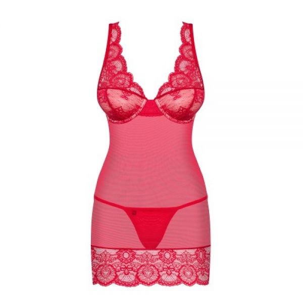 Боді 853-CHE-3 chemise thong red S / M
