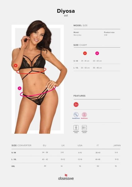 Комплект Obsessive DIY set 2-pcs black S / M