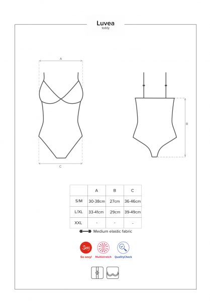 Боди Obsessive Luvae teddy L/XL