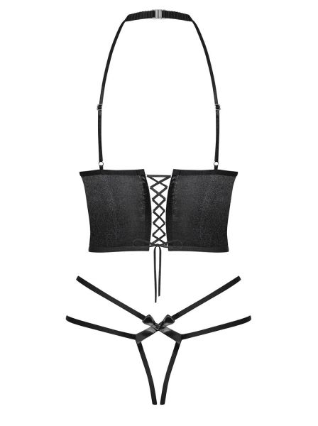 Комплект Obsessive Delishya set 2-pcs black S / M