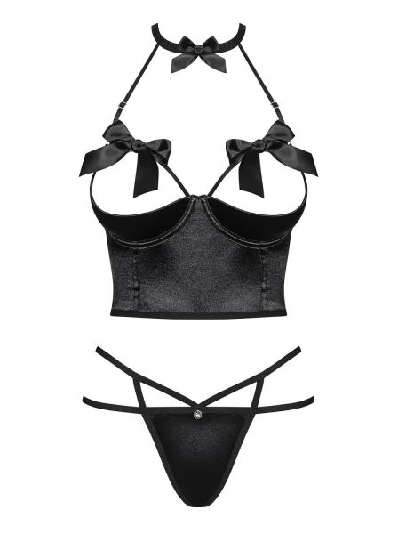 Комплект Obsessive Delishya set 2-pcs black S / M