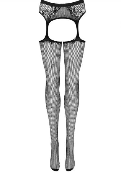 Чулки с поясом Obsessive S232 S/M/L Nero