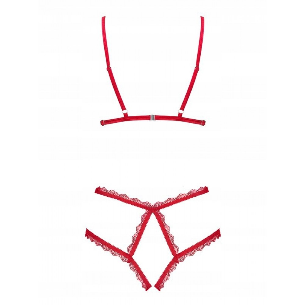 Комплект-боди Obsessive Merrynel set S/M Красный
