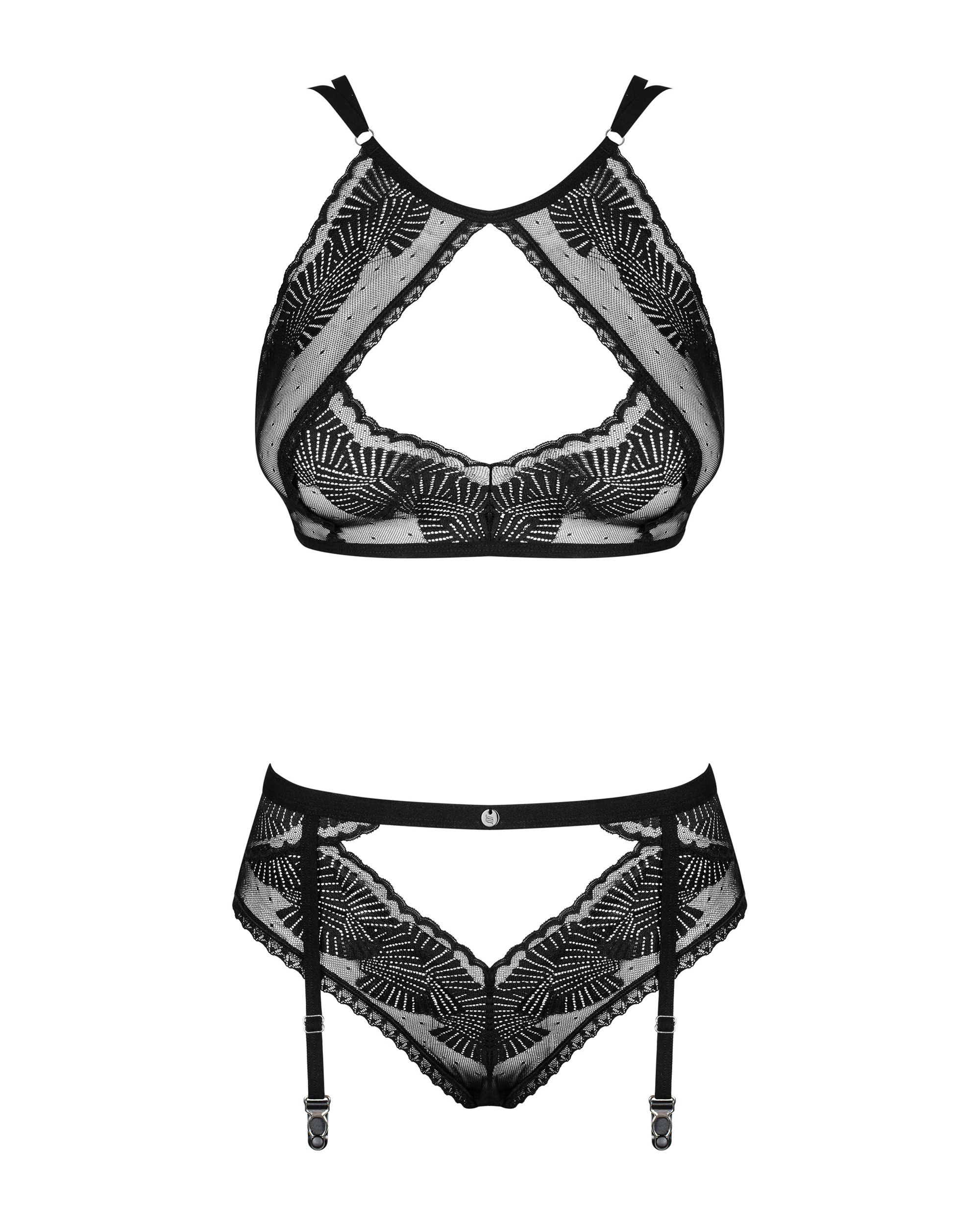 Еротичний комплект Obsessive Allastia set Чорний L/XL