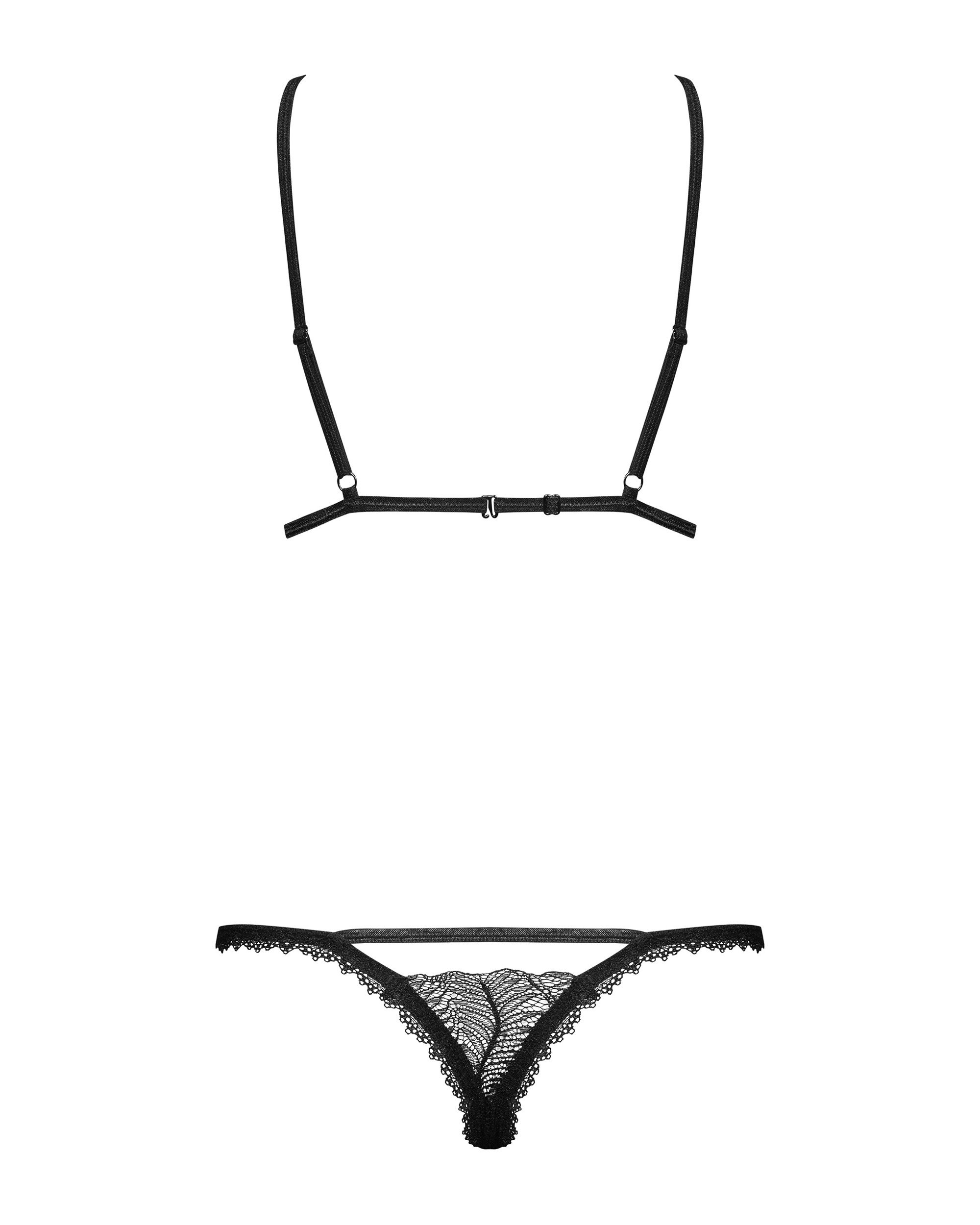 Комплект Obsessive Romanesa (Бюстгальтер та стрінги) Black S/M