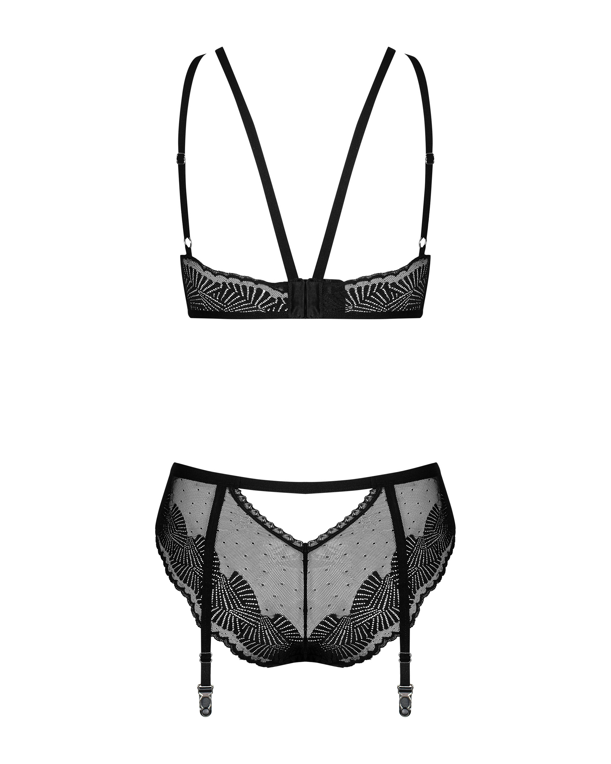 Еротичний комплект Obsessive Allastia set Чорний S/M
