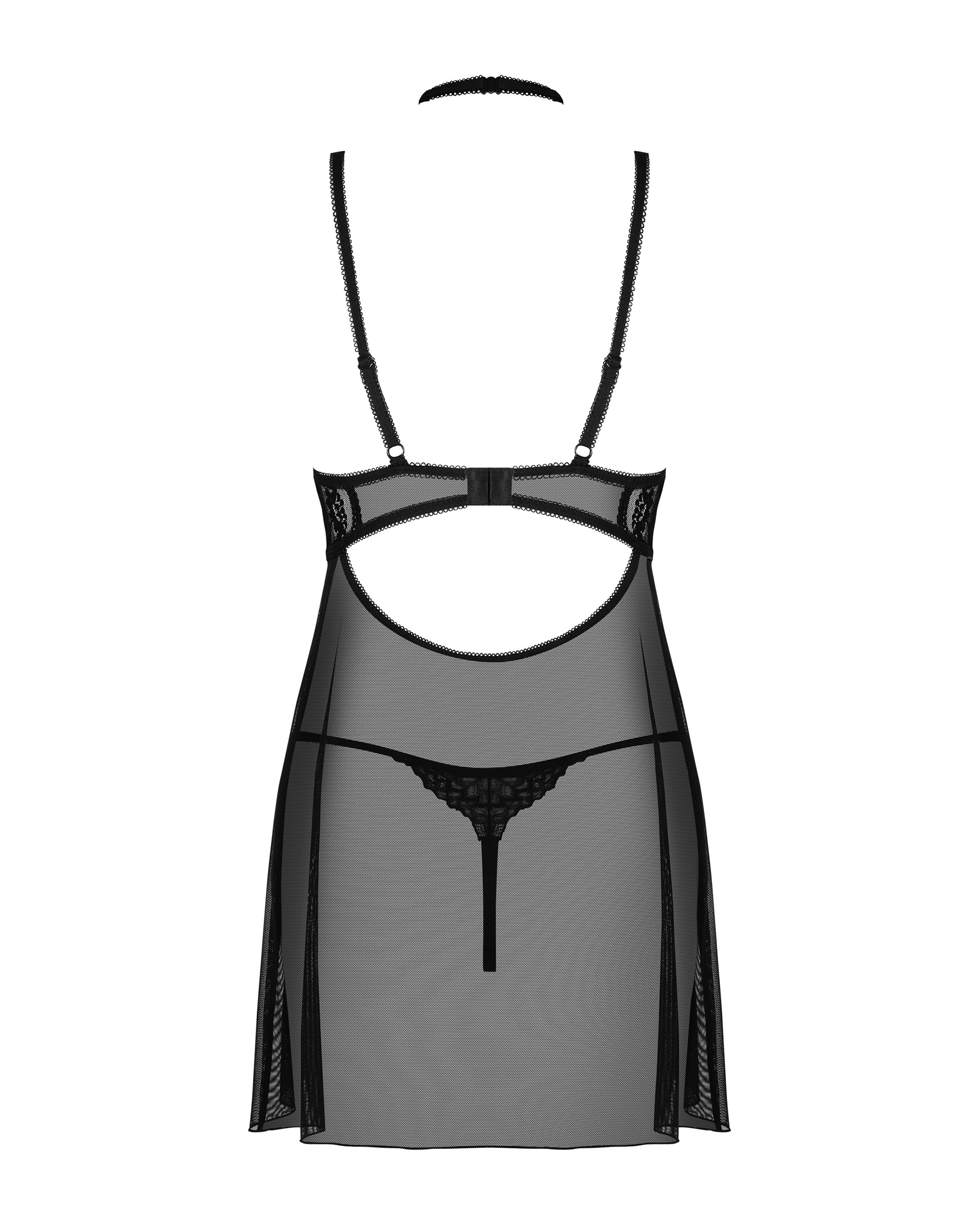 Пеньюар Obsessive Elizenes babydoll & thong S/M