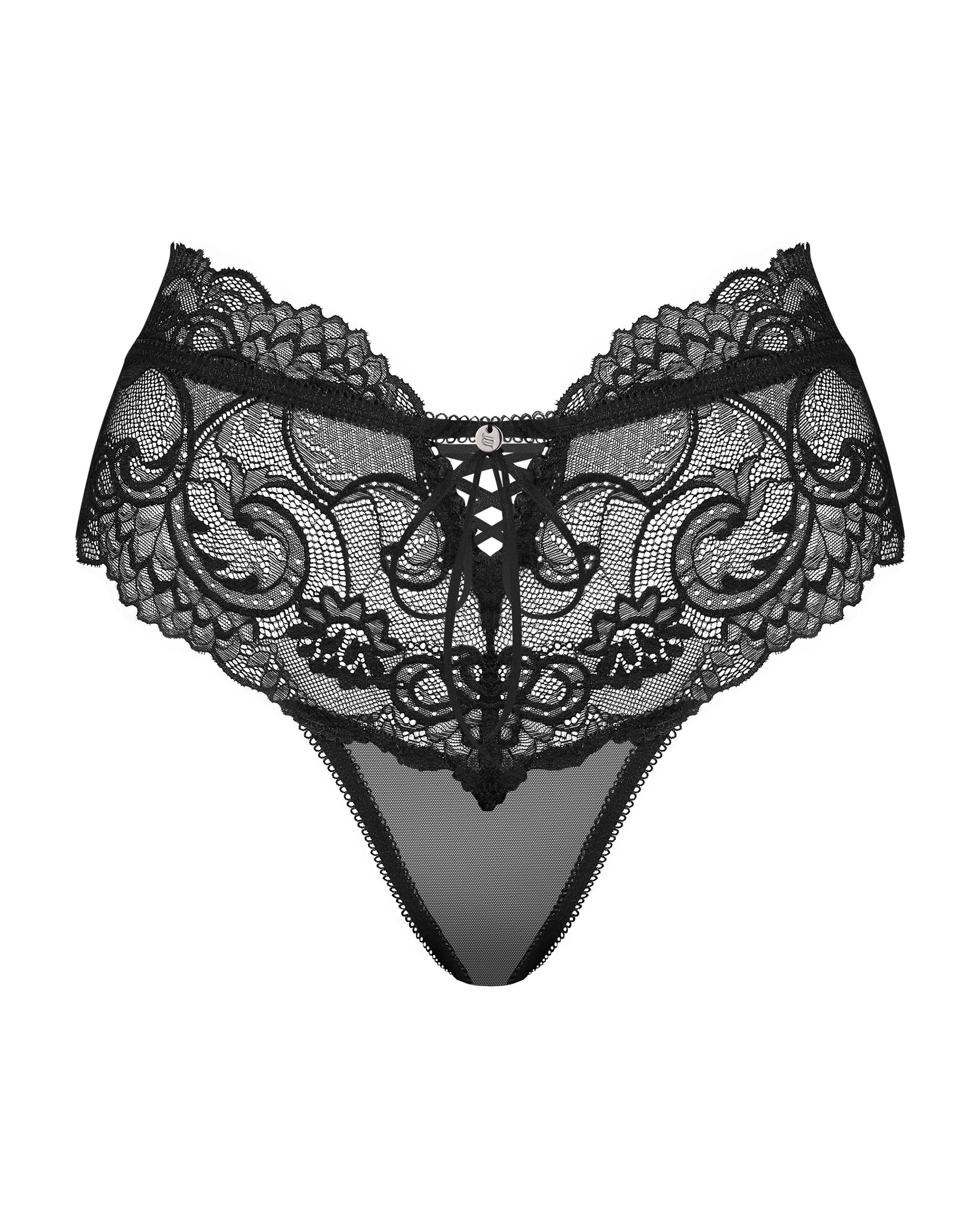 Трусики мереживні Obsessive Elizenes S \ M Black