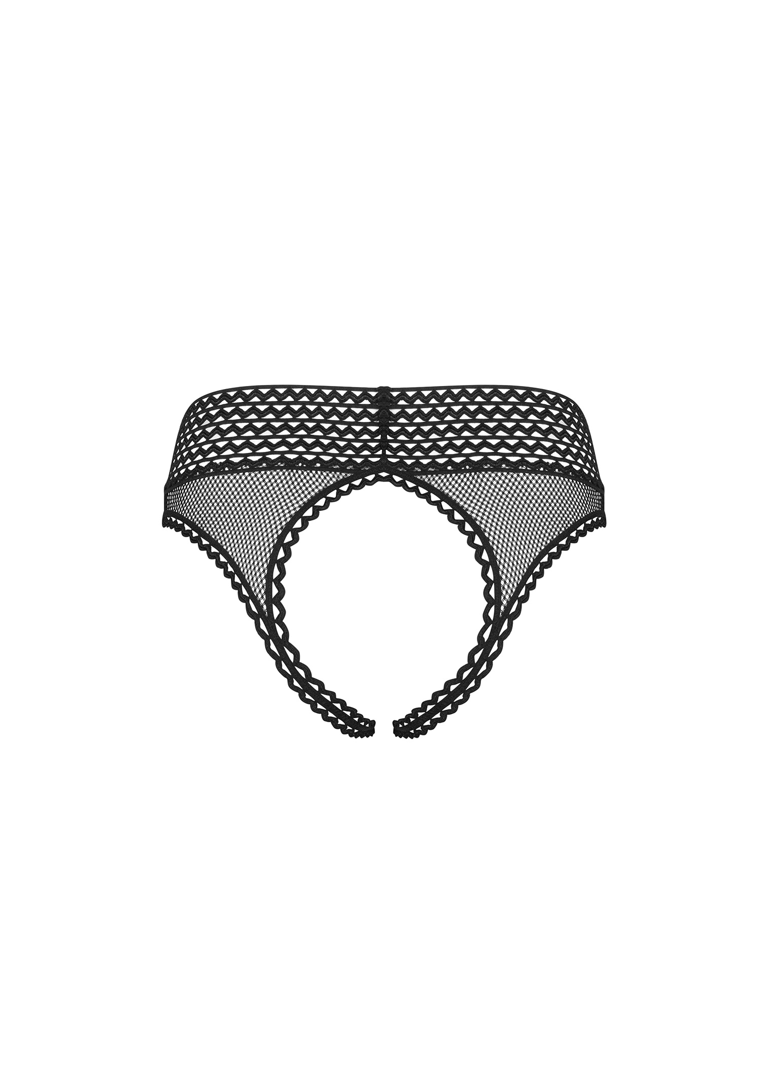 Трусики еротичні з відкритим доступом Obsessive Strapelie Crotchless Panties S/M