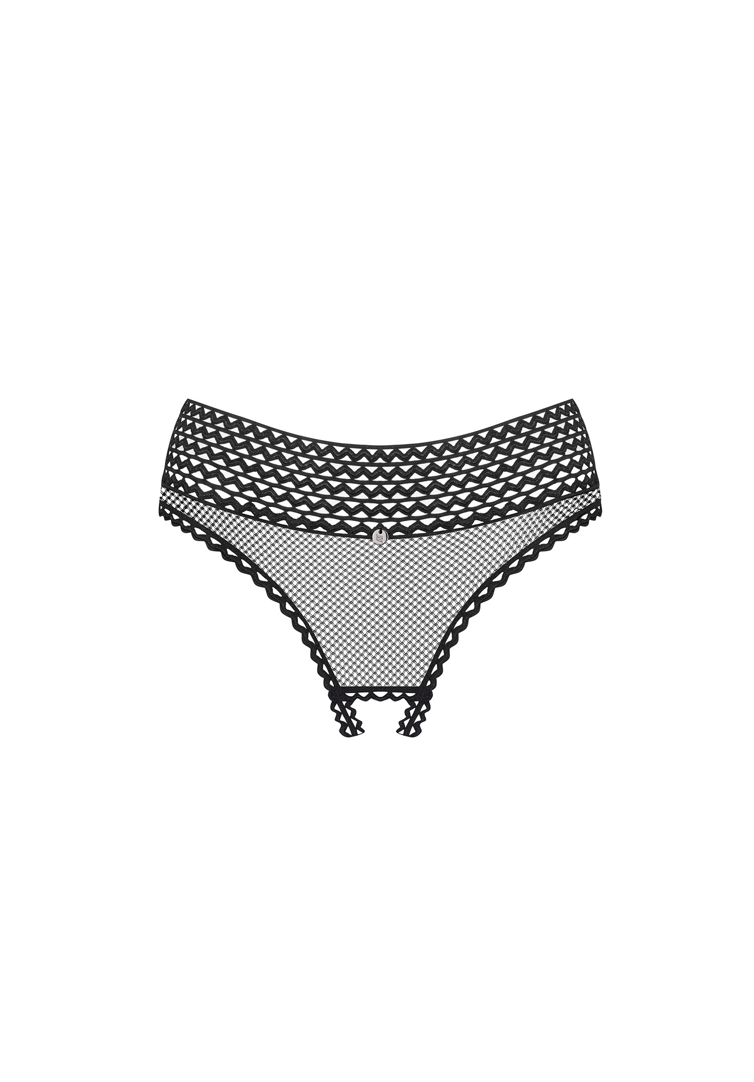 Трусики еротичні з відкритим доступом Obsessive Strapelie Crotchless Panties S/M